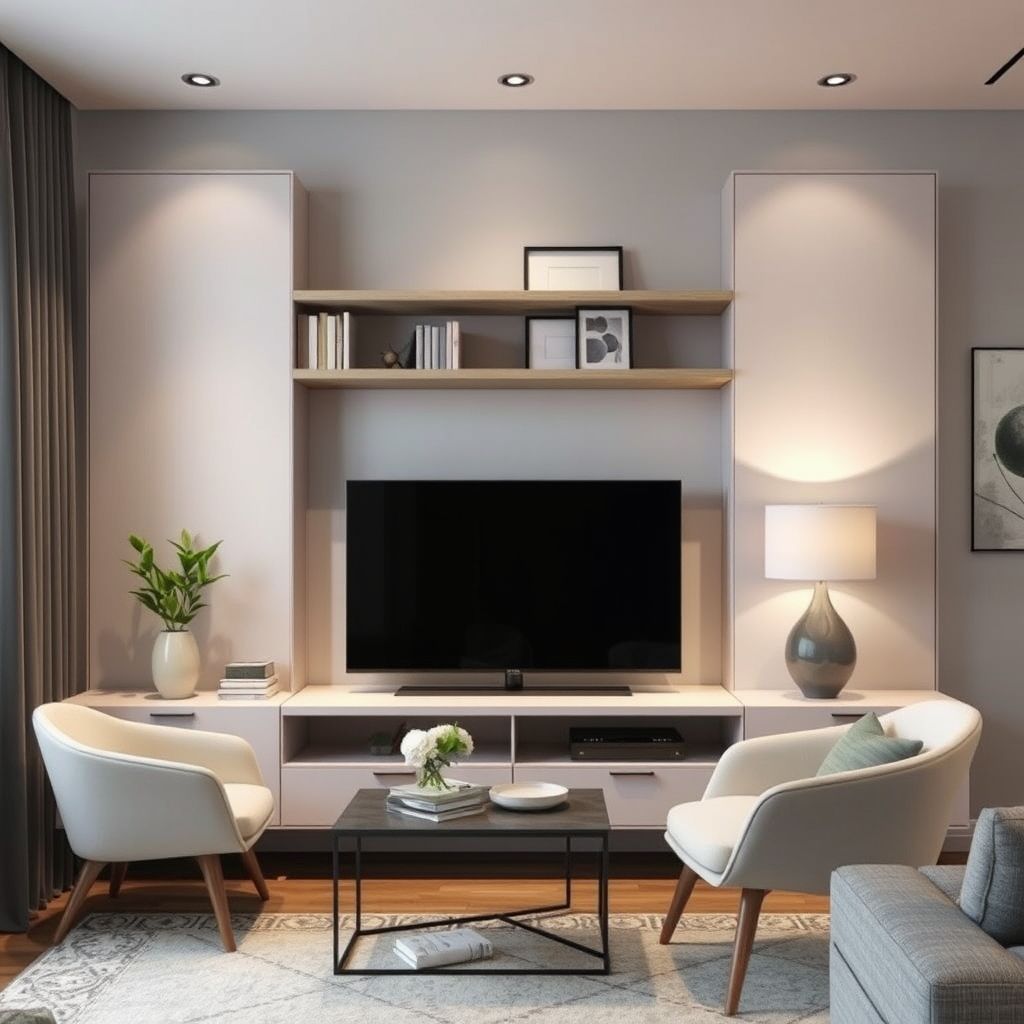 Designer présentant un meuble moderne